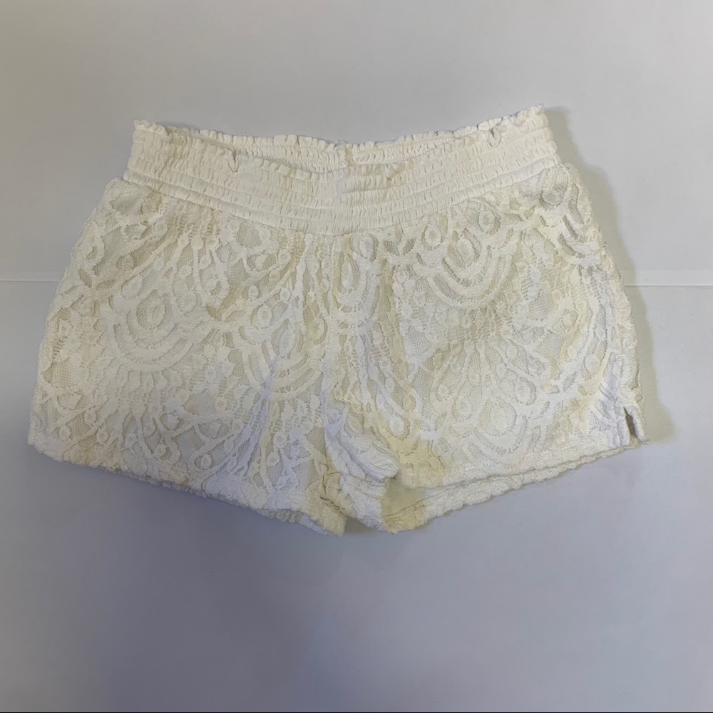 H&M Girls Cream Lace Shorts